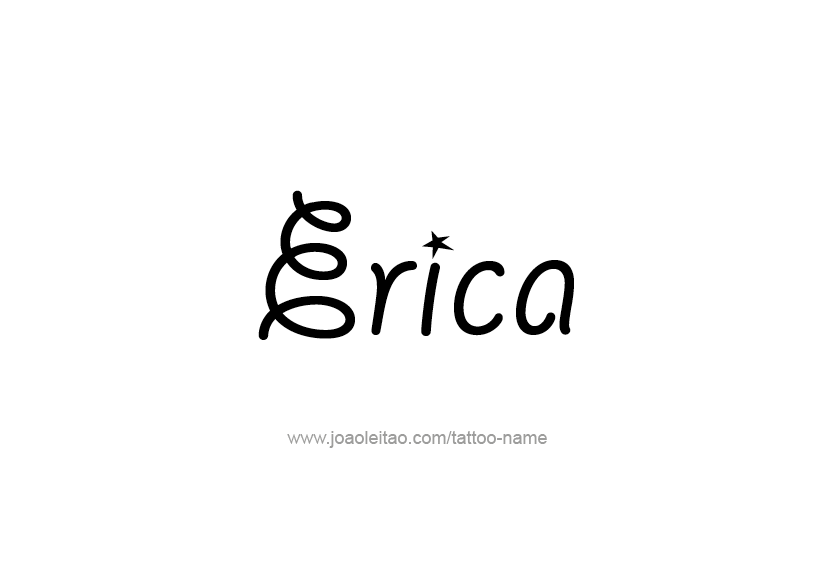 Tattoo Design Name Erica   