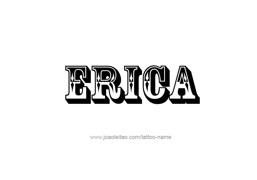 Tattoo Design Name Erica   