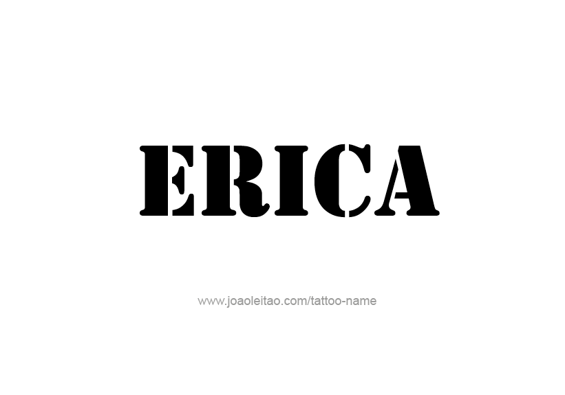 Tattoo Design Name Erica   