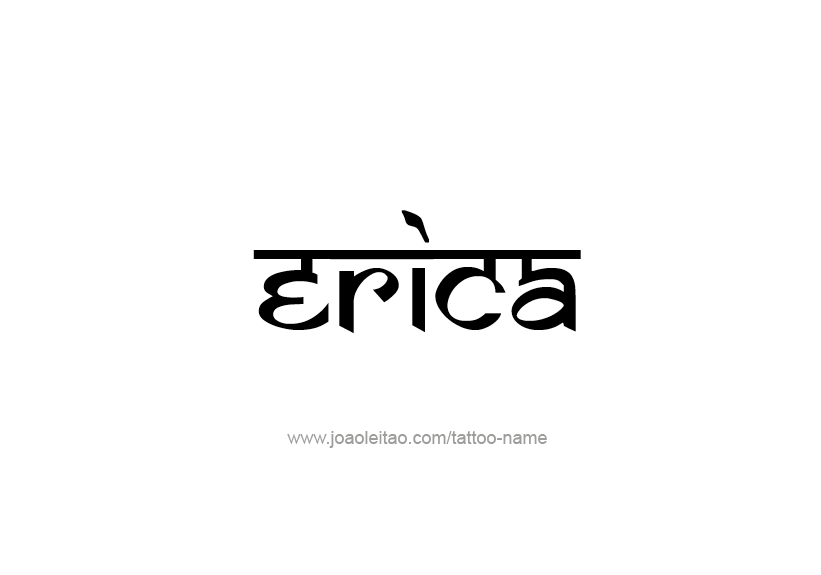 Tattoo Design Name Erica   