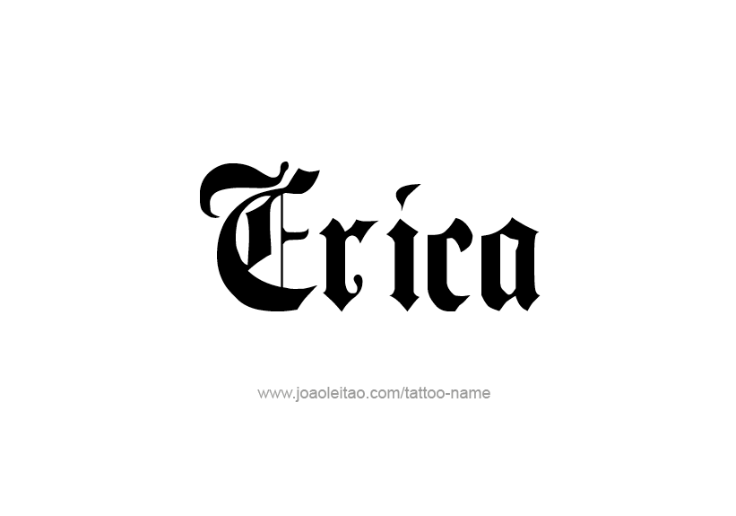 Tattoo Design Name Erica   