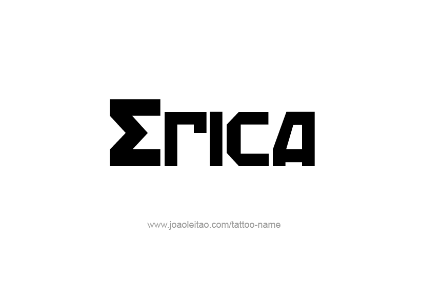 Tattoo Design Name Erica   