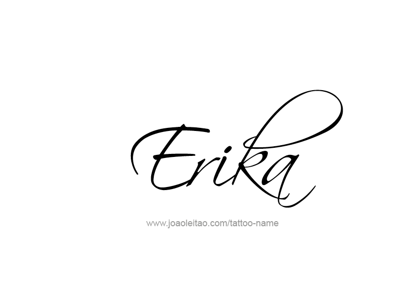 Tattoo Design Name Erika   