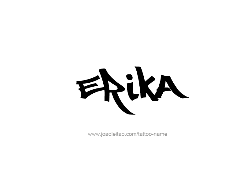 Tattoo Design Name Erika   