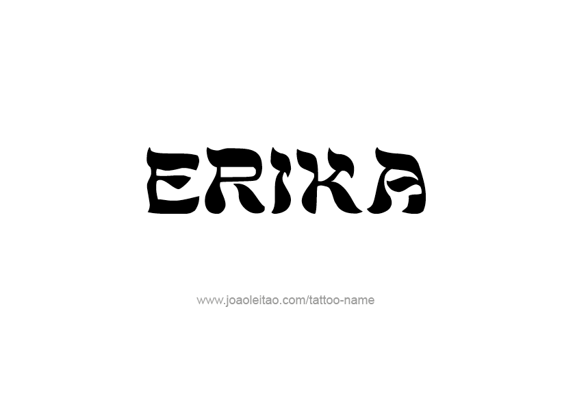 Tattoo Design Name Erika   
