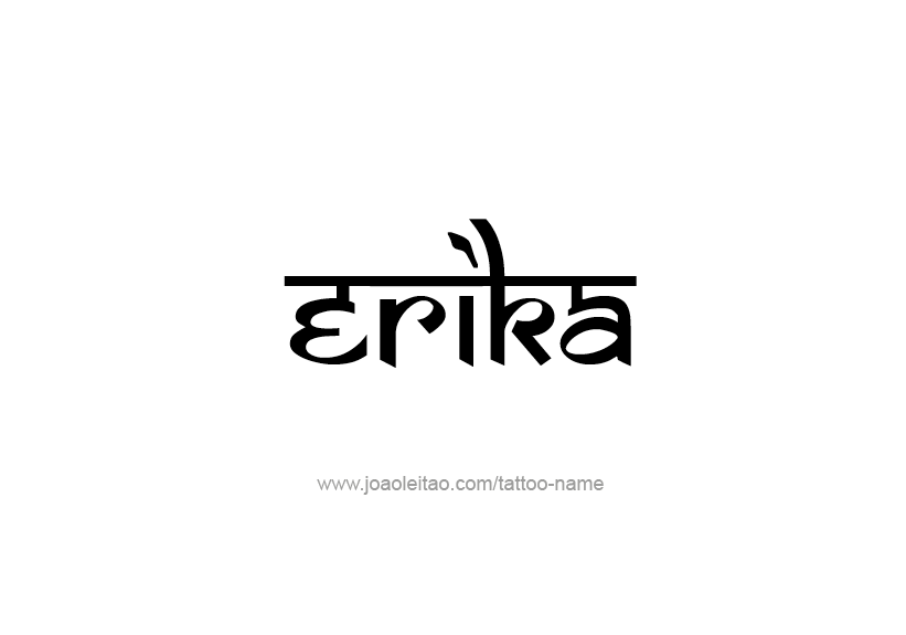 Tattoo Design Name Erika   