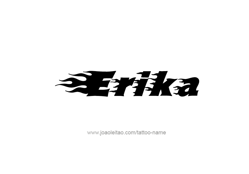 Tattoo Design Name Erika   