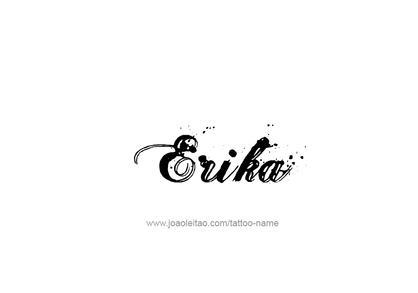 Tattoo Design Name Erika   