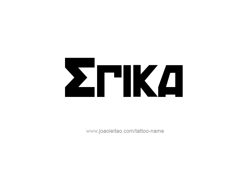 Tattoo Design Name Erika   