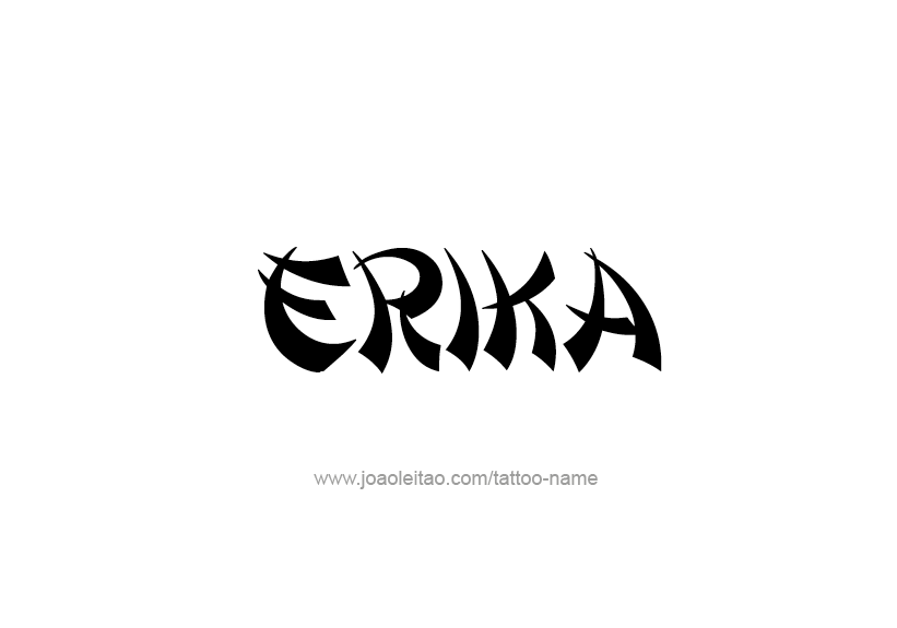 Tattoo Design Name Erika   