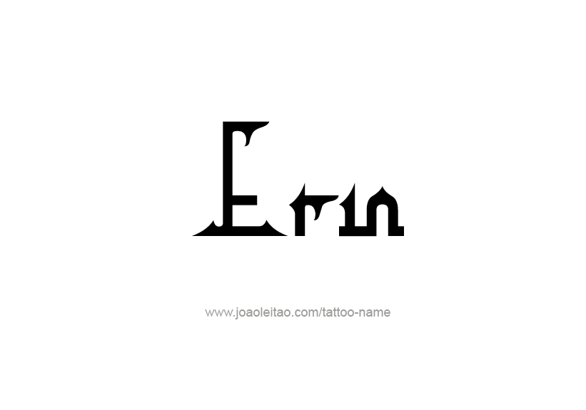 Tattoo Design Name Erin   