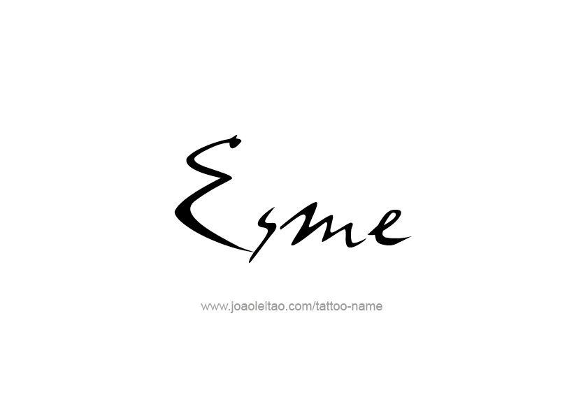 Tattoo Design Name Esme   