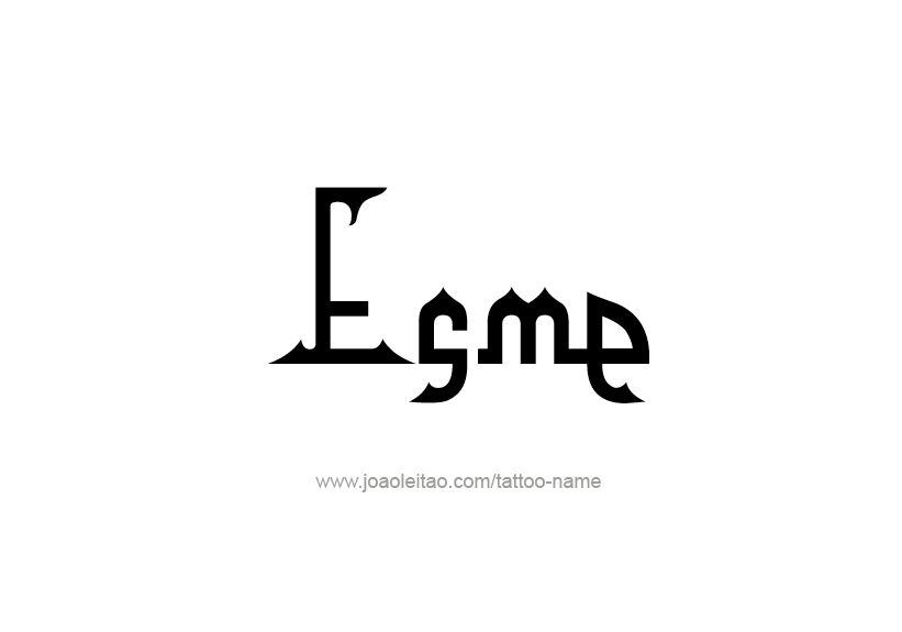 Tattoo Design Name Esme   