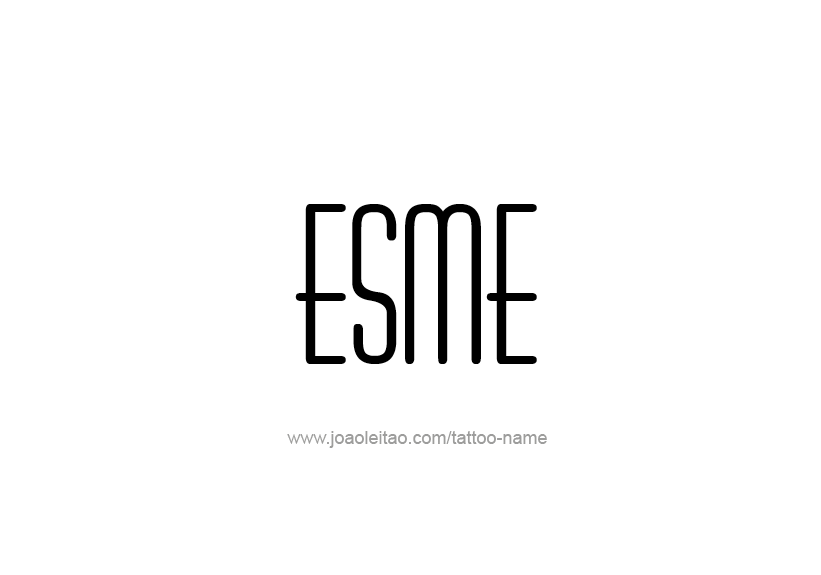 Tattoo Design Name Esme   