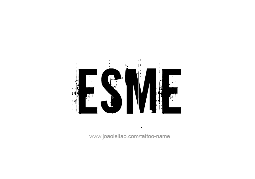 Tattoo Design Name Esme   