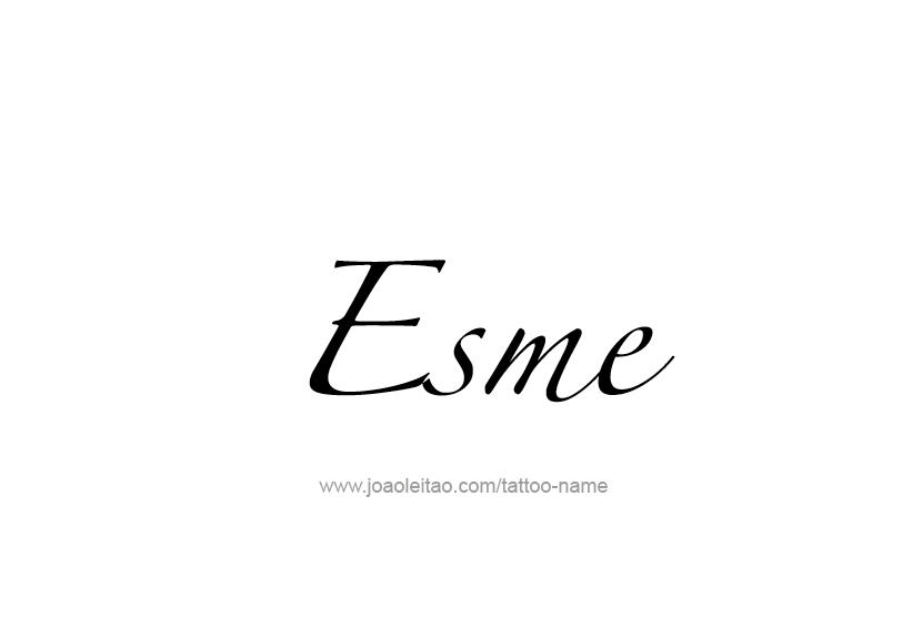 Tattoo Design Name Esme   