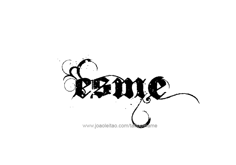 Tattoo Design Name Esme   