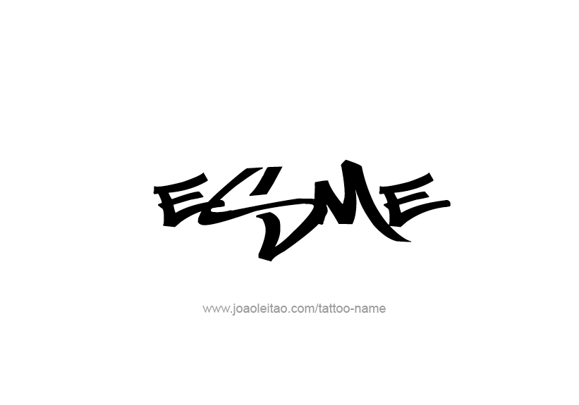 Tattoo Design Name Esme   