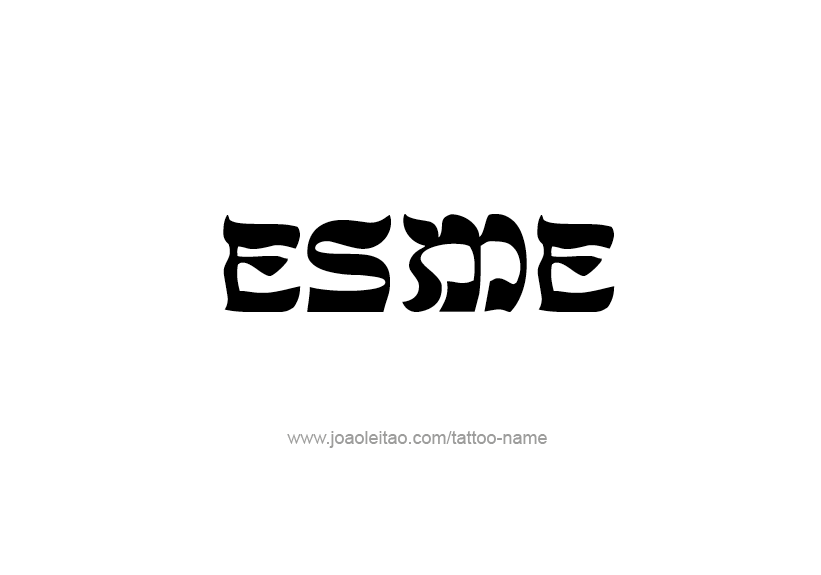 Tattoo Design Name Esme   