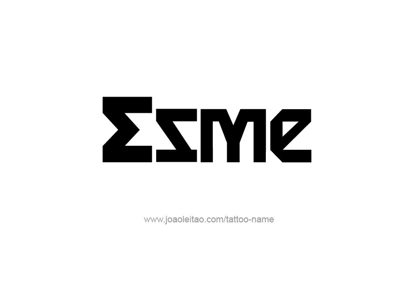 Tattoo Design Name Esme   