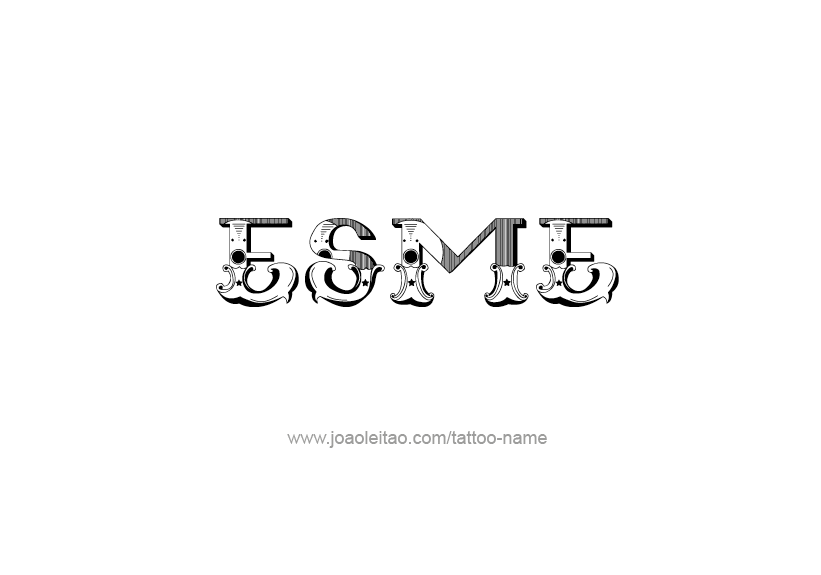 Tattoo Design Name Esme   