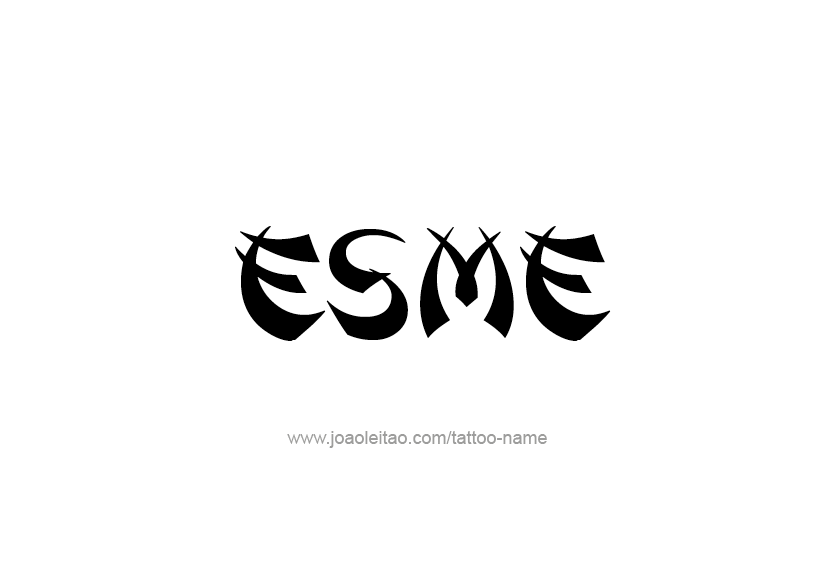 Tattoo Design Name Esme   