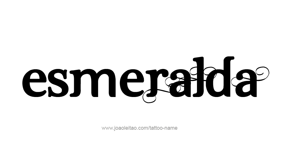 Tattoo Design Name Esmeralda   