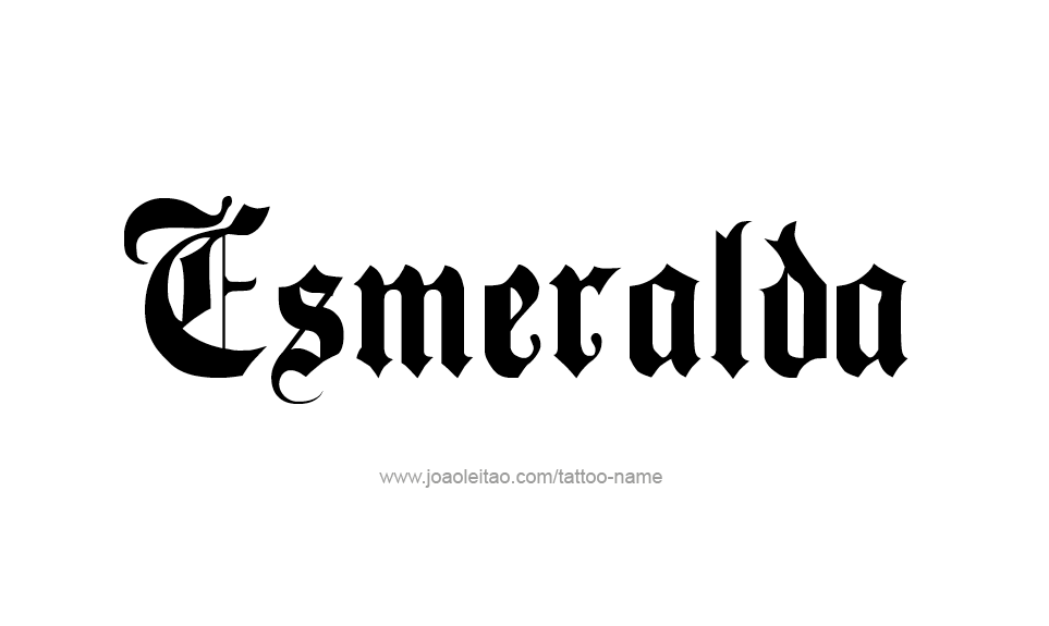 Tattoo Design Name Esmeralda   