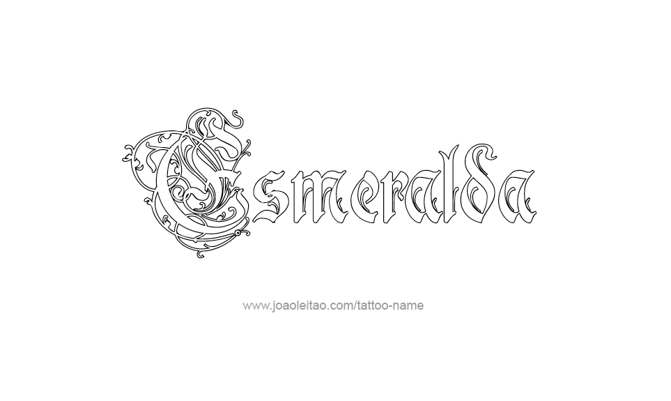 Esmeralda Name Tattoo Designs