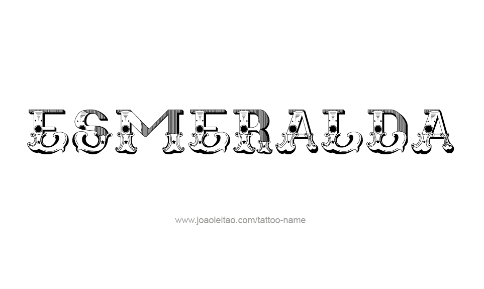 Tattoo Design Name Esmeralda   