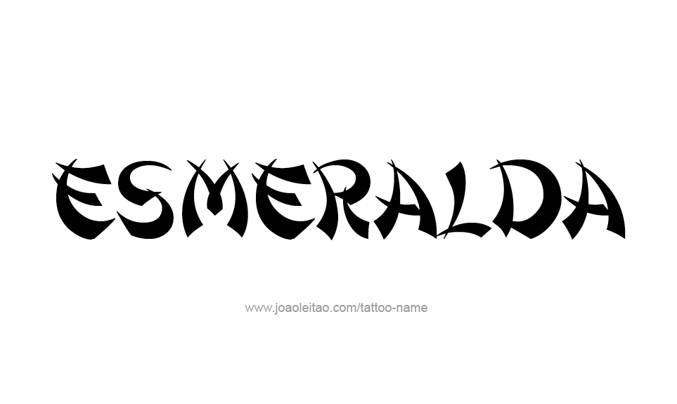 Tattoo Design Name Esmeralda   