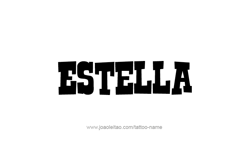 Tattoo Design Name Estella   