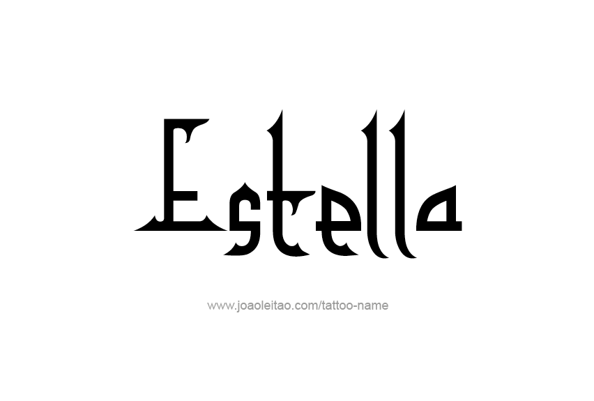 Tattoo Design Name Estella   