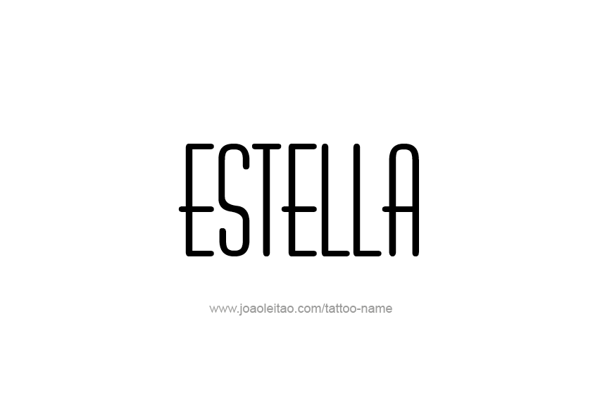 Tattoo Design Name Estella   