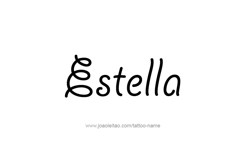 Tattoo Design Name Estella   