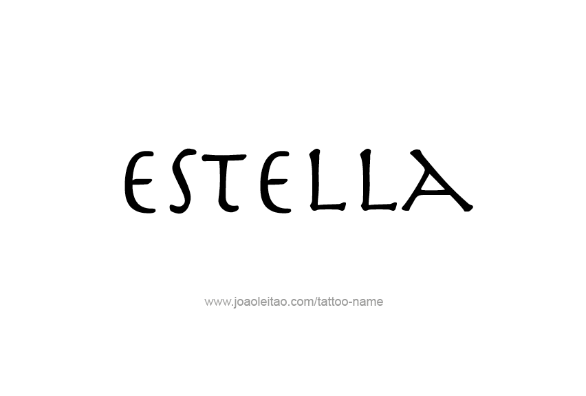 Tattoo Design Name Estella   