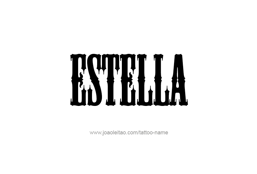 Tattoo Design Name Estella   