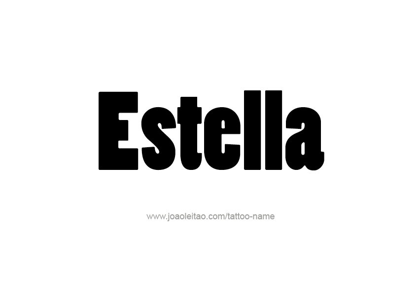 Tattoo Design Name Estella   