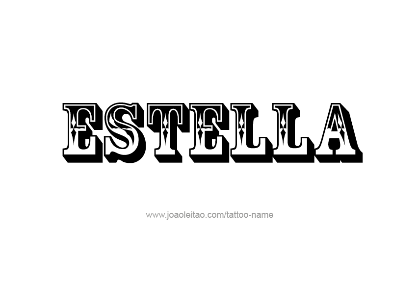 Tattoo Design Name Estella   