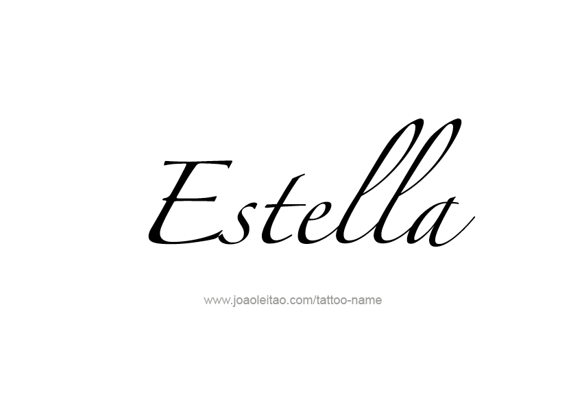 Tattoo Design Name Estella   