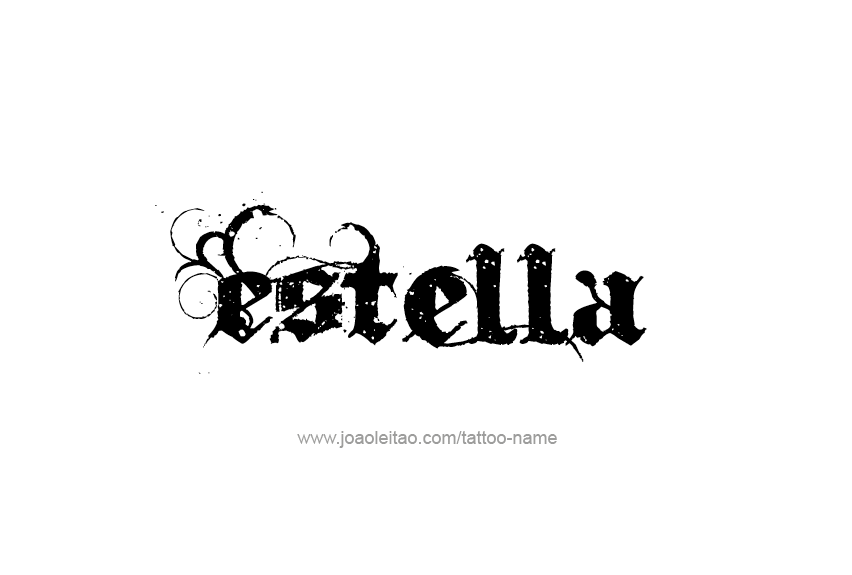 Tattoo Design Name Estella   