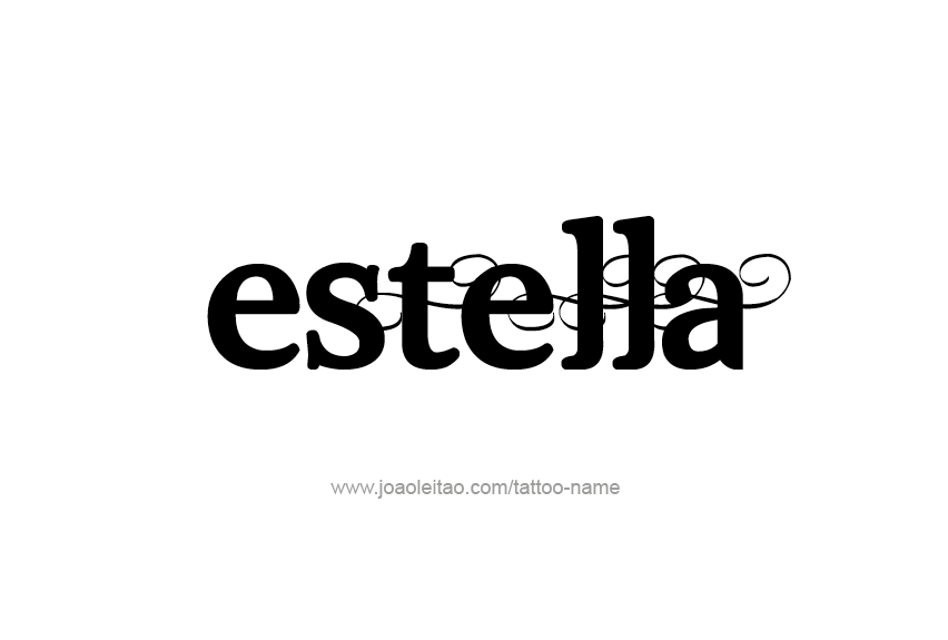 Tattoo Design Name Estella   