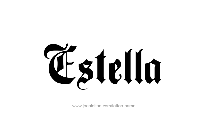 Tattoo Design Name Estella   