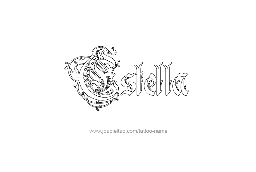 Tattoo Design Name Estella   