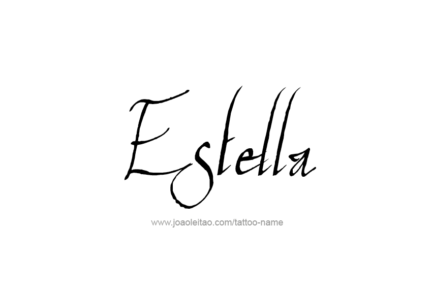 Tattoo Design Name Estella   