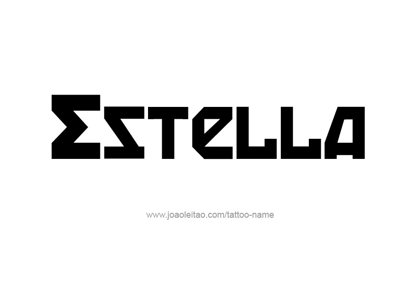 Tattoo Design Name Estella   