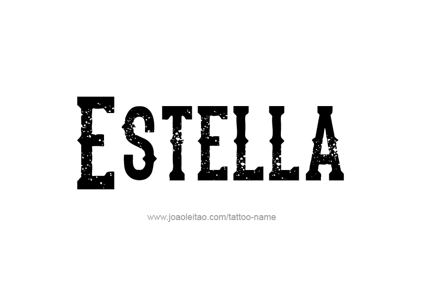 Tattoo Design Name Estella   