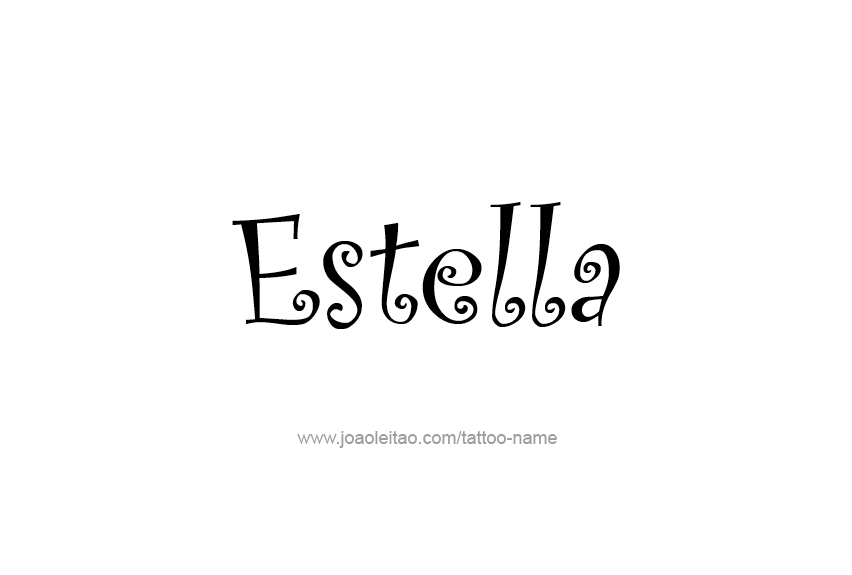 Tattoo Design Name Estella   