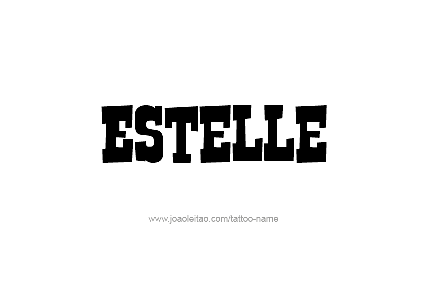 Tattoo Design Name Estelle   