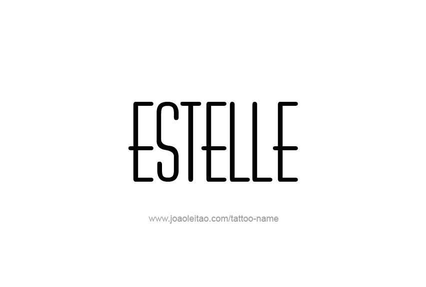 Tattoo Design Name Estelle   